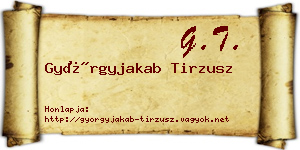 Györgyjakab Tirzusz névjegykártya